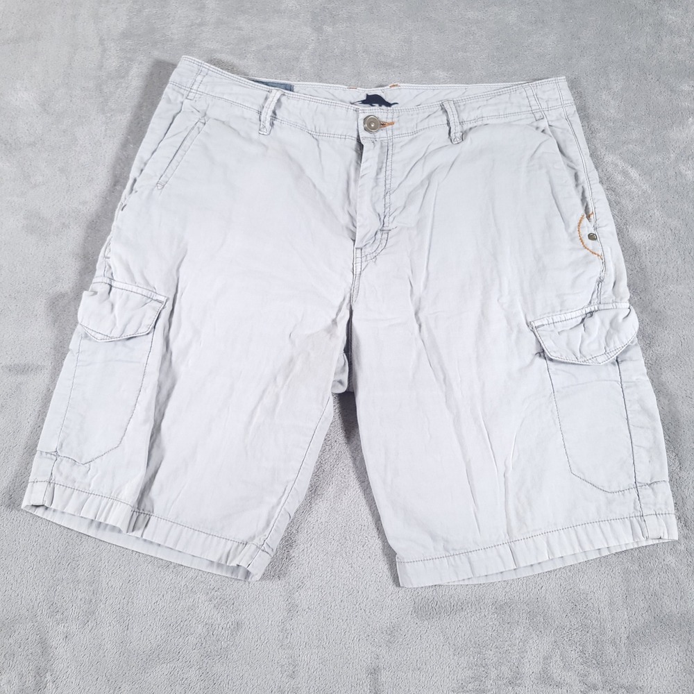 Tommy Bahama Cargo Shorts Mens 34 Gray Cotton Casual Utility‎ Summer Hiking